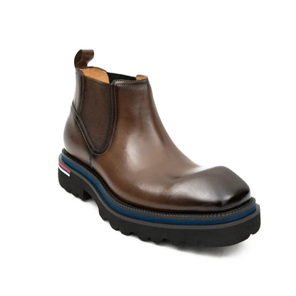 Premium Handcrafted Genuine Chelsea Boots Calfskin Brown