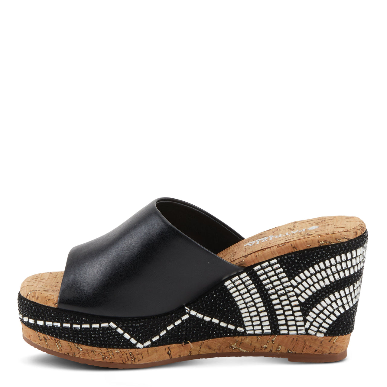  Close-up image of Spring Step Shoes Patrizia Radiant Sandals showcasing the cushioned footbed and durable rubber outsole for all-day comfort and support