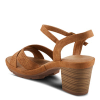 Thumbnail for  Spring Step Shoes Patrizia Ravenno Sandals in Pewter with Stacked Heel and Cushioned Suede Insole