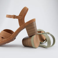 Thumbnail for Spring Step Patrizia Ravenno Sandals in black leather with woven design