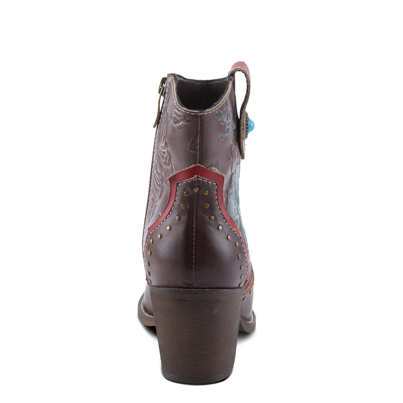 Pair of stylish and comfortable L'ARTISTE REBAMAC boots in rich brown leather