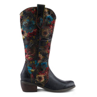 Thumbnail for Women's Rodeoqueen-Viv Boots: Hand-painted leather with unique floral pattern