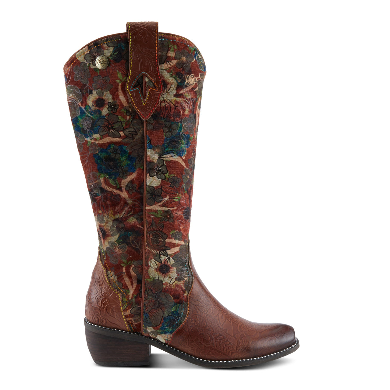 L'Artiste Rodeoqueen-Viv Boots: Vintage-inspired hand-painted leather boots