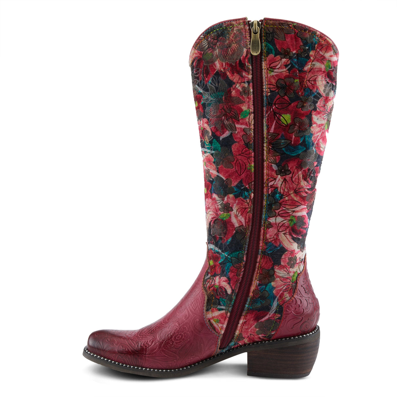 L'ARTISTE RODEOQUEEN-VIV BOOTS in Vintage-inspired, Hand-painted Leather Western Boots