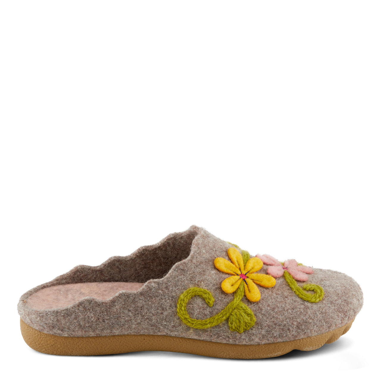 Classic FLEXUS ROSEBURG SLIPPERS in wine color with a cozy faux fur collar