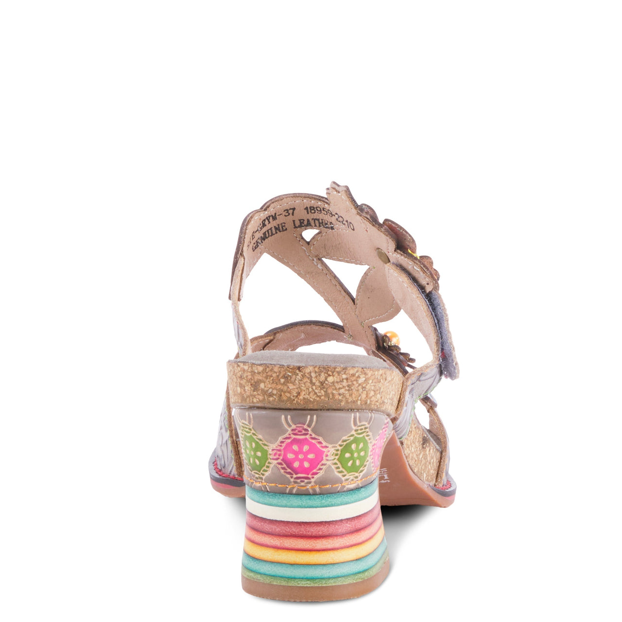 L'ARTISTE ROSSIE HEELED SANDALS with adjustable hook-and-loop strap