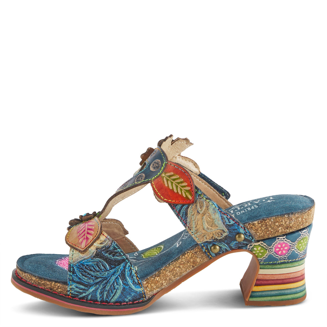 L'ARTISTE ROSSIE HEELED SANDALS with stacked block heel