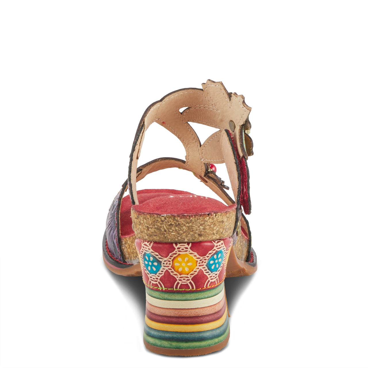 L'ARTISTE ROSSIE HEELED SANDALS with decorative metal buckle