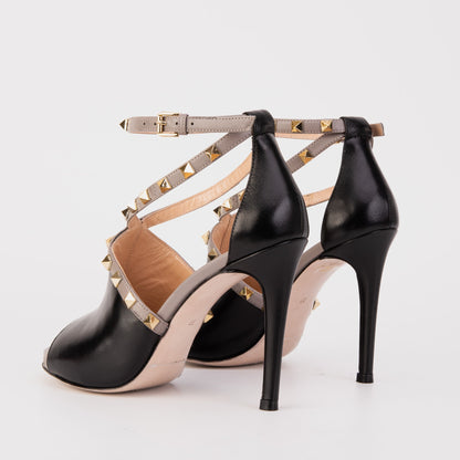 The Ribnica Black Leather Ankle Strap Women Sandal