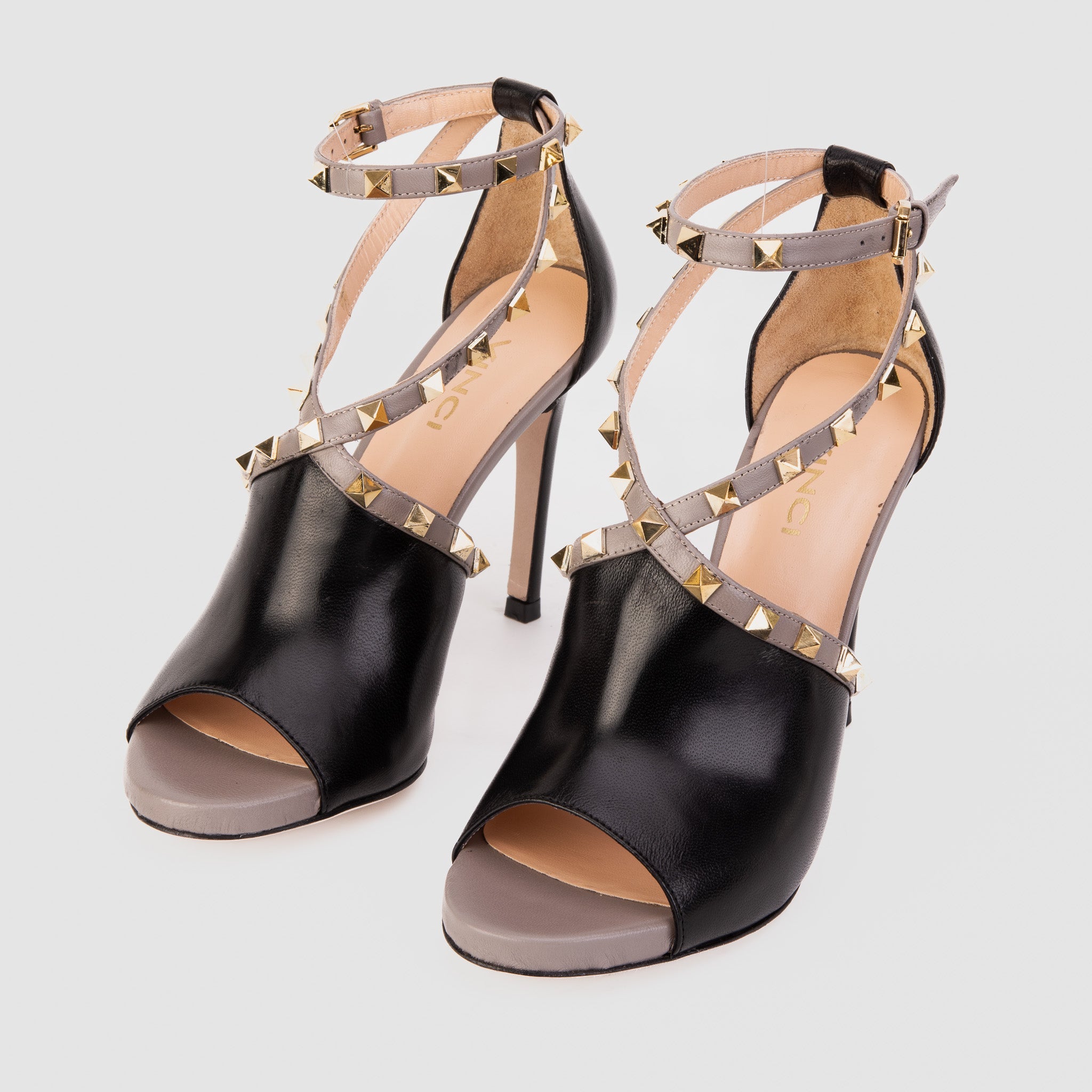 The Ribnica Black Leather Ankle Strap Women Sandal