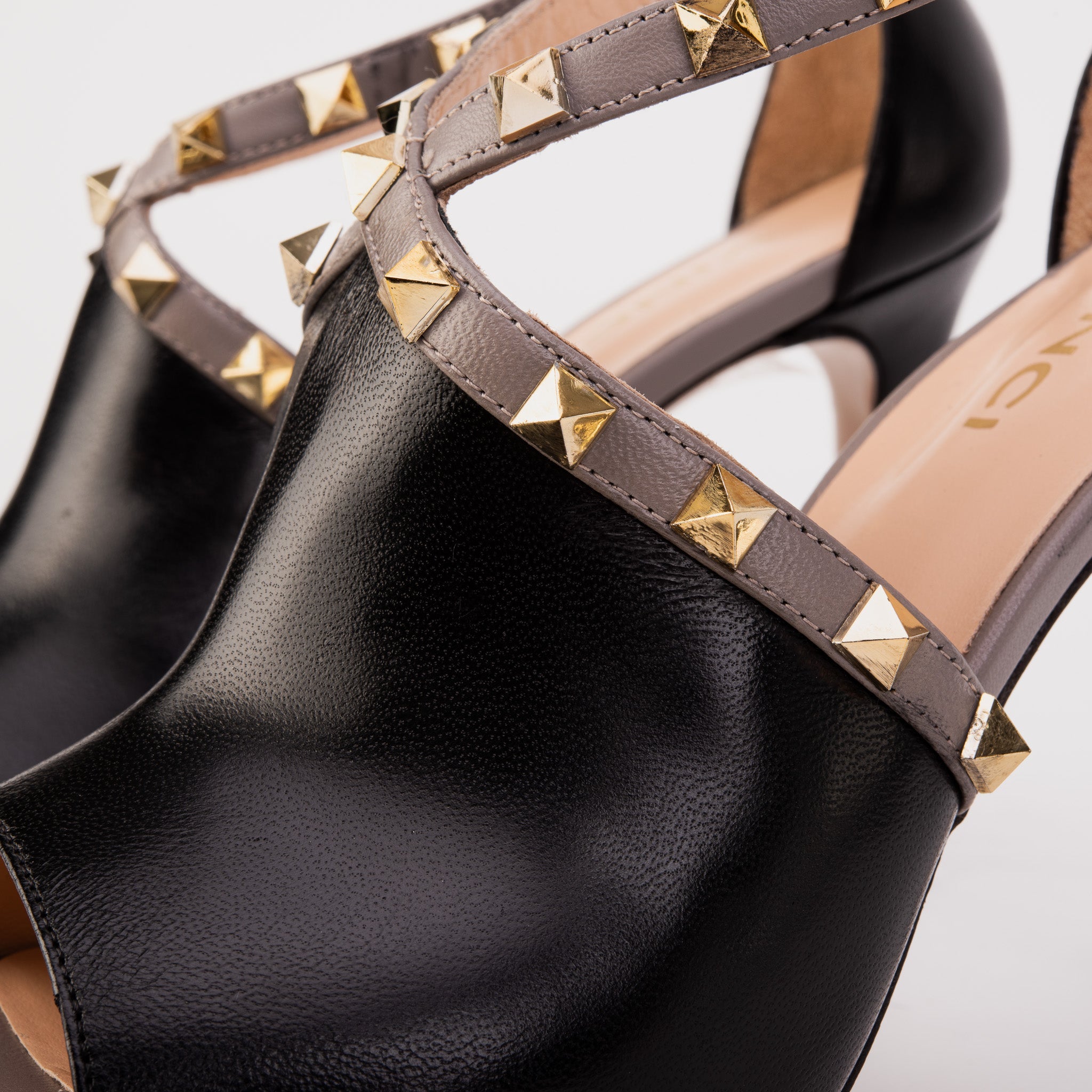 The Ribnica Black Leather Ankle Strap Women Sandal