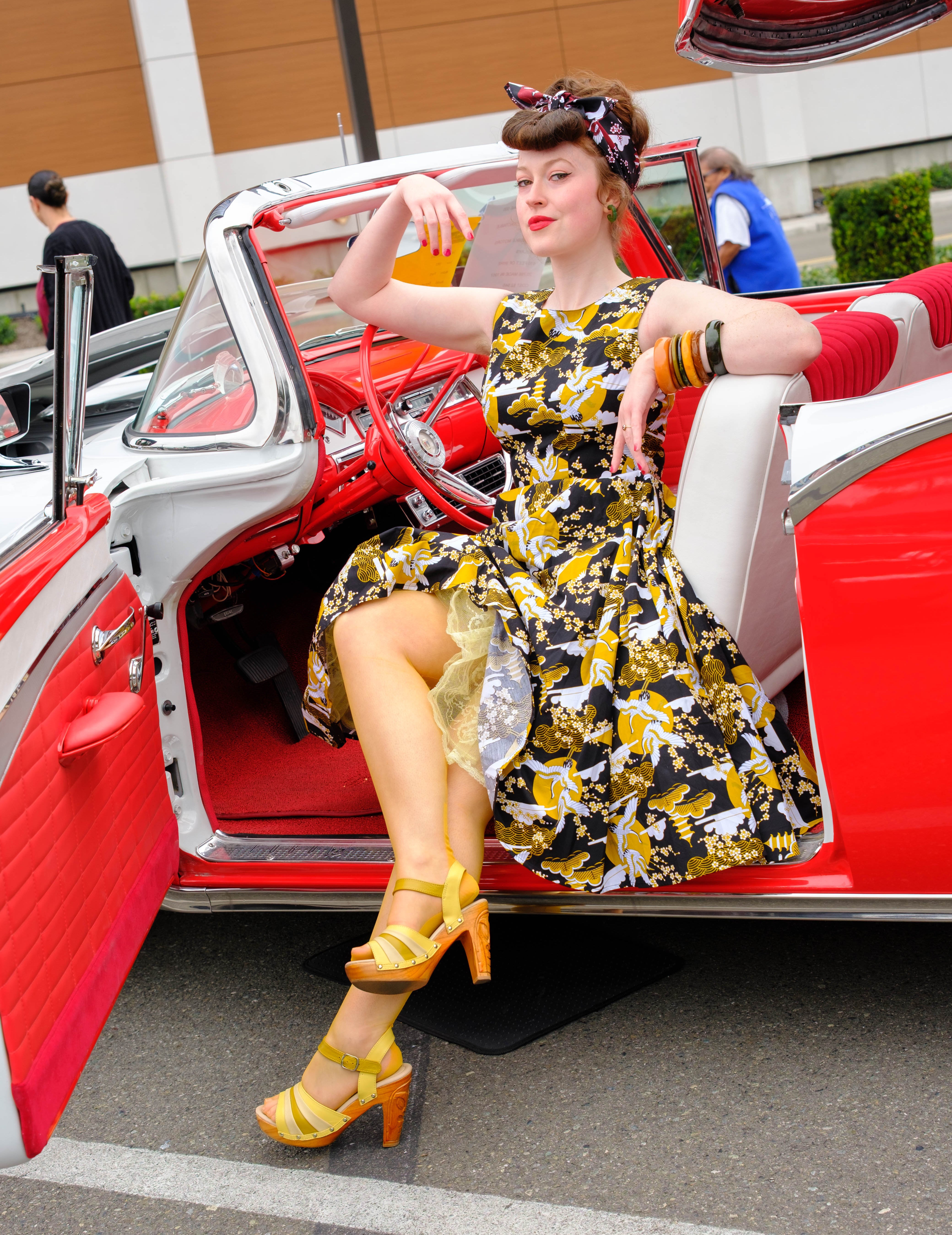 Lucky Lou Shoes Women's the Rockin' Tiki/with Ankle Strap - in Spice