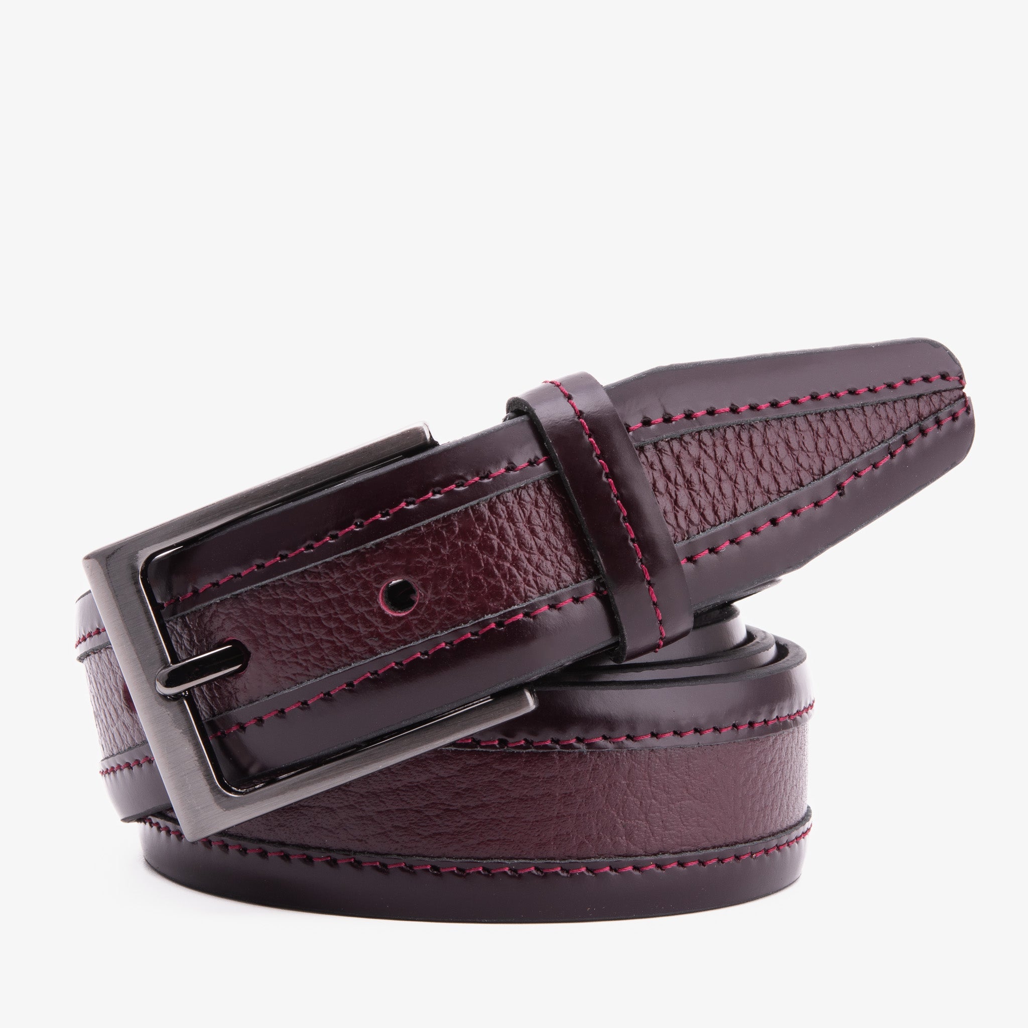 The Everest & Rockwell BurgundyLeather Belt