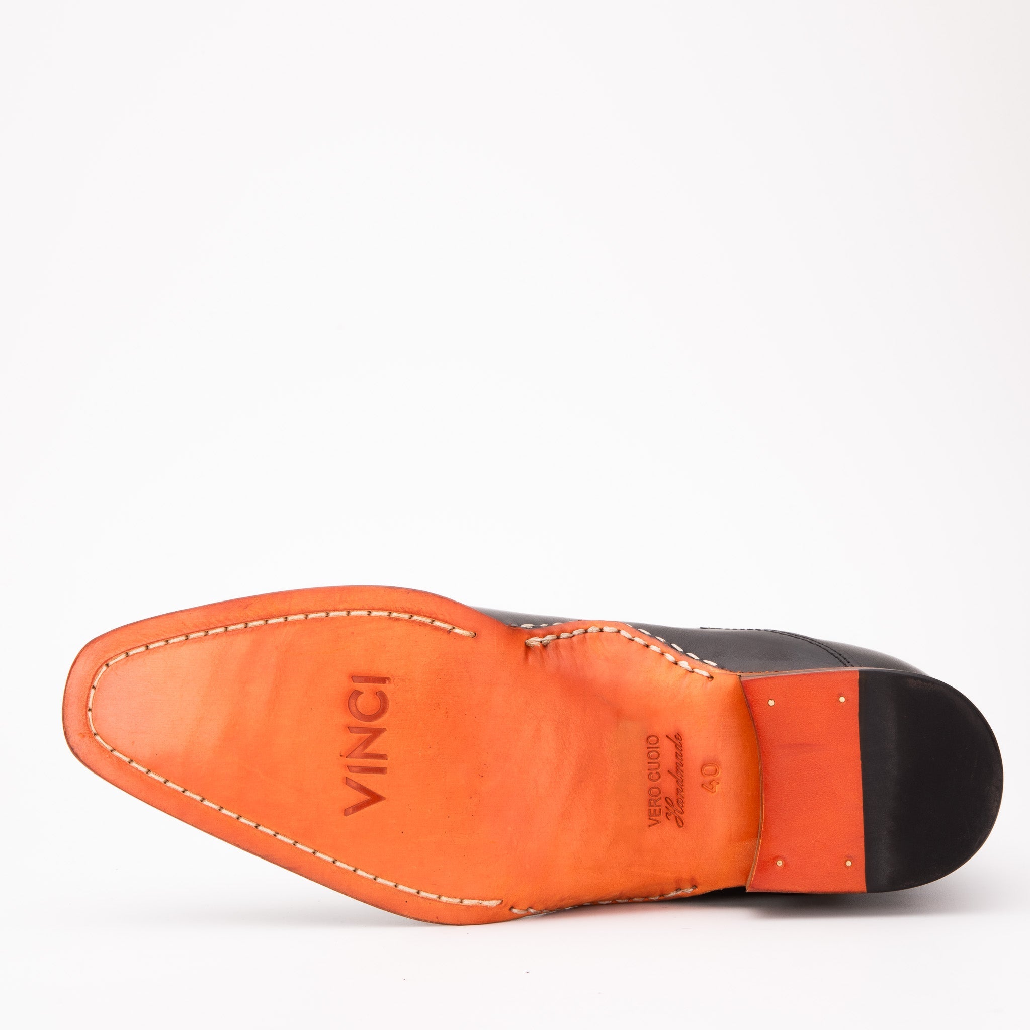 The Royal Hand Craft Black Leather Double-Buckle Chelsea Men Boot