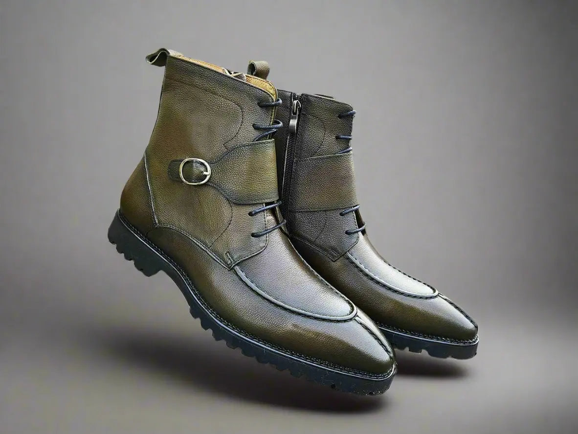 Kb Rugged Split Toe Lace Up Boot Leather Boot KB480-03