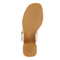 Thumbnail for  Unique Spring Step Sardinia Sandals in mustard yellow leather with contrast stitching and cushioned footbed