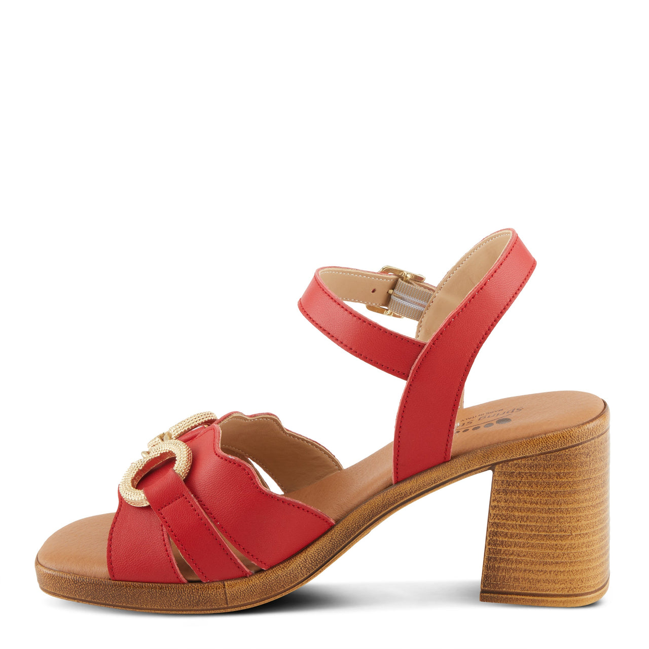 Spring Step Sardinia Sandals in black leather with crisscross straps and adjustable buckle