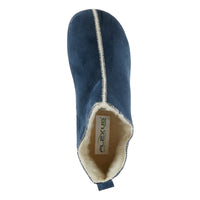 Thumbnail for Flexus Sayge slippers in olive green with decorative stitching and warm fleece lining