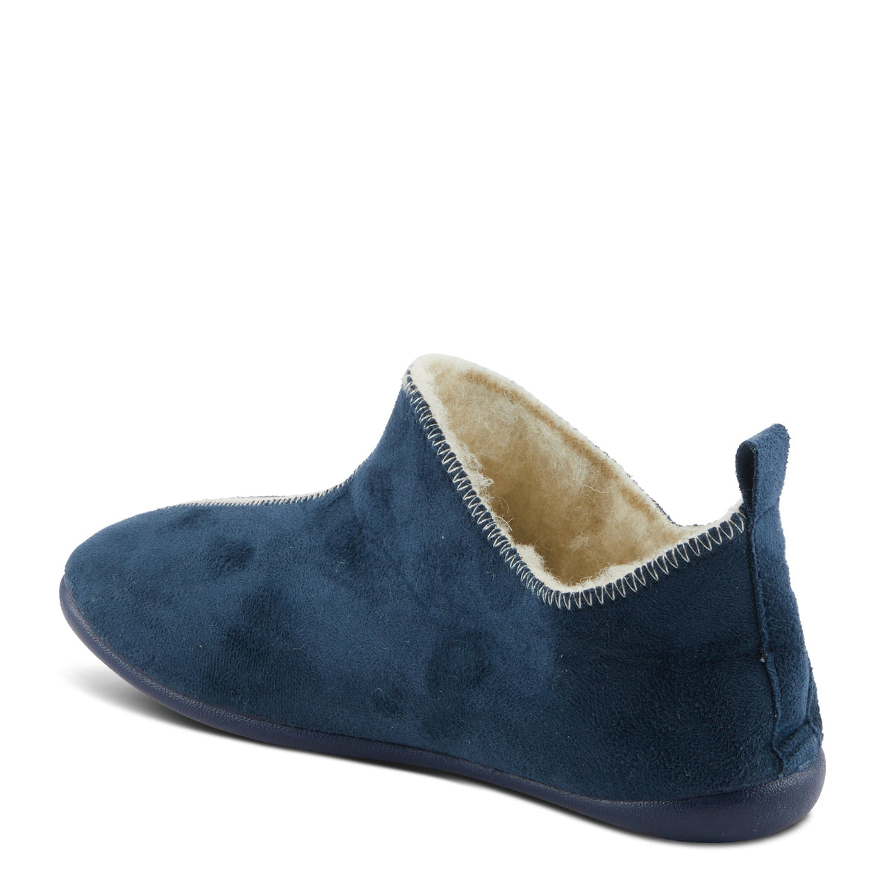 Flexus Sayge slippers in charcoal with easy-care fabric and padded collars