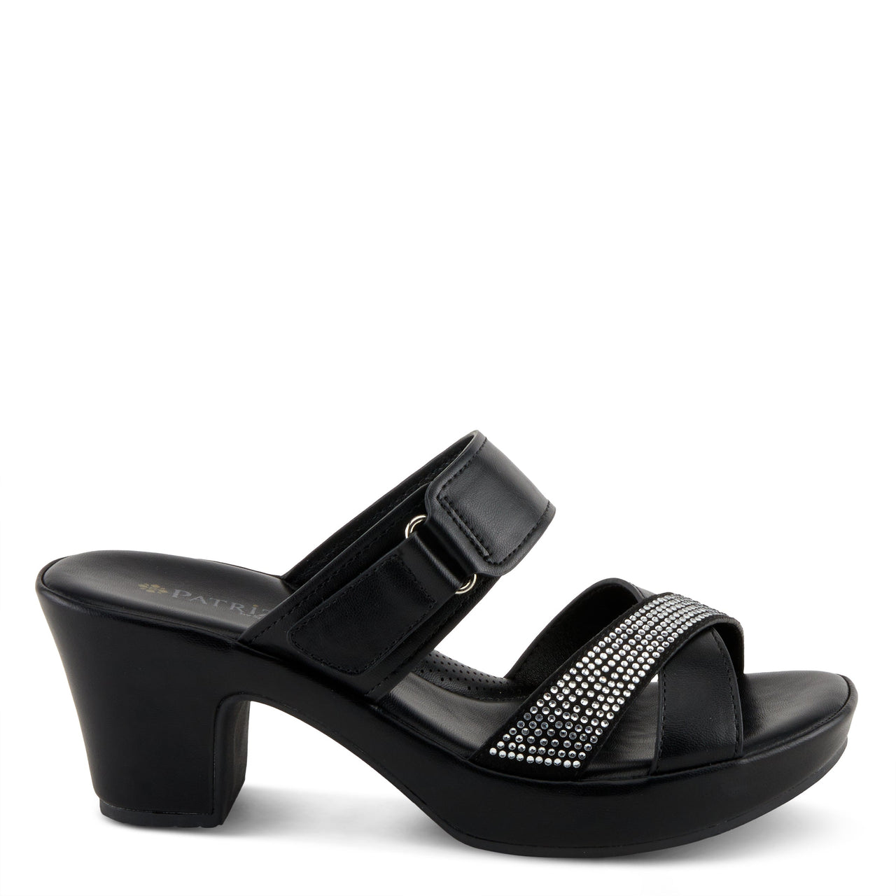  Black Spring Step Shoes Patrizia Scalan Sandals with a supportive and secure fit