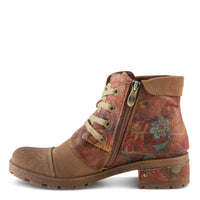 Thumbnail for L'ARTISTE SERNA BOOTS: Vintage-inspired, handcrafted leather boots with colorful floral motif