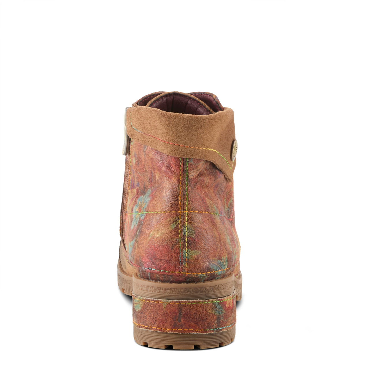 Striking L'ARTISTE SERNA BOOTS in Rust Suede with Artisanal Embroidery