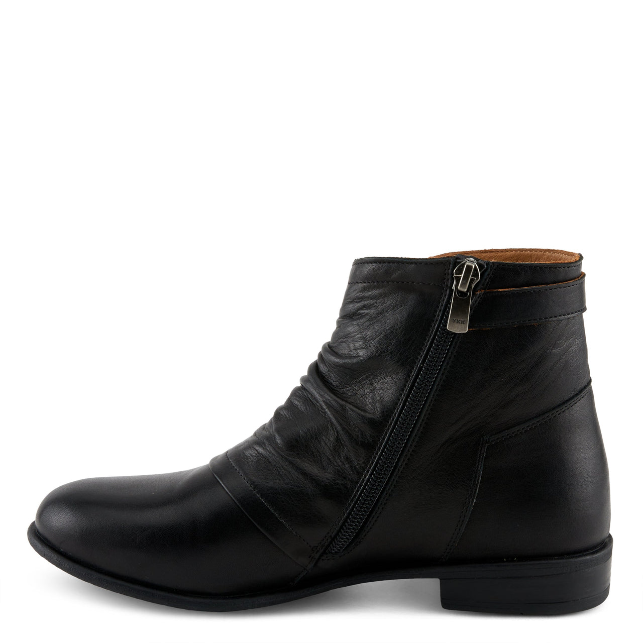 Black leather Spring Step Sianna boots with lace-up design and comfortable cushioned insoles for all-day wear