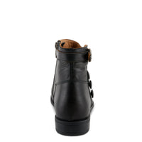 Thumbnail for Black leather Spring Step Sianna Boots with lace-up design and chunky heel