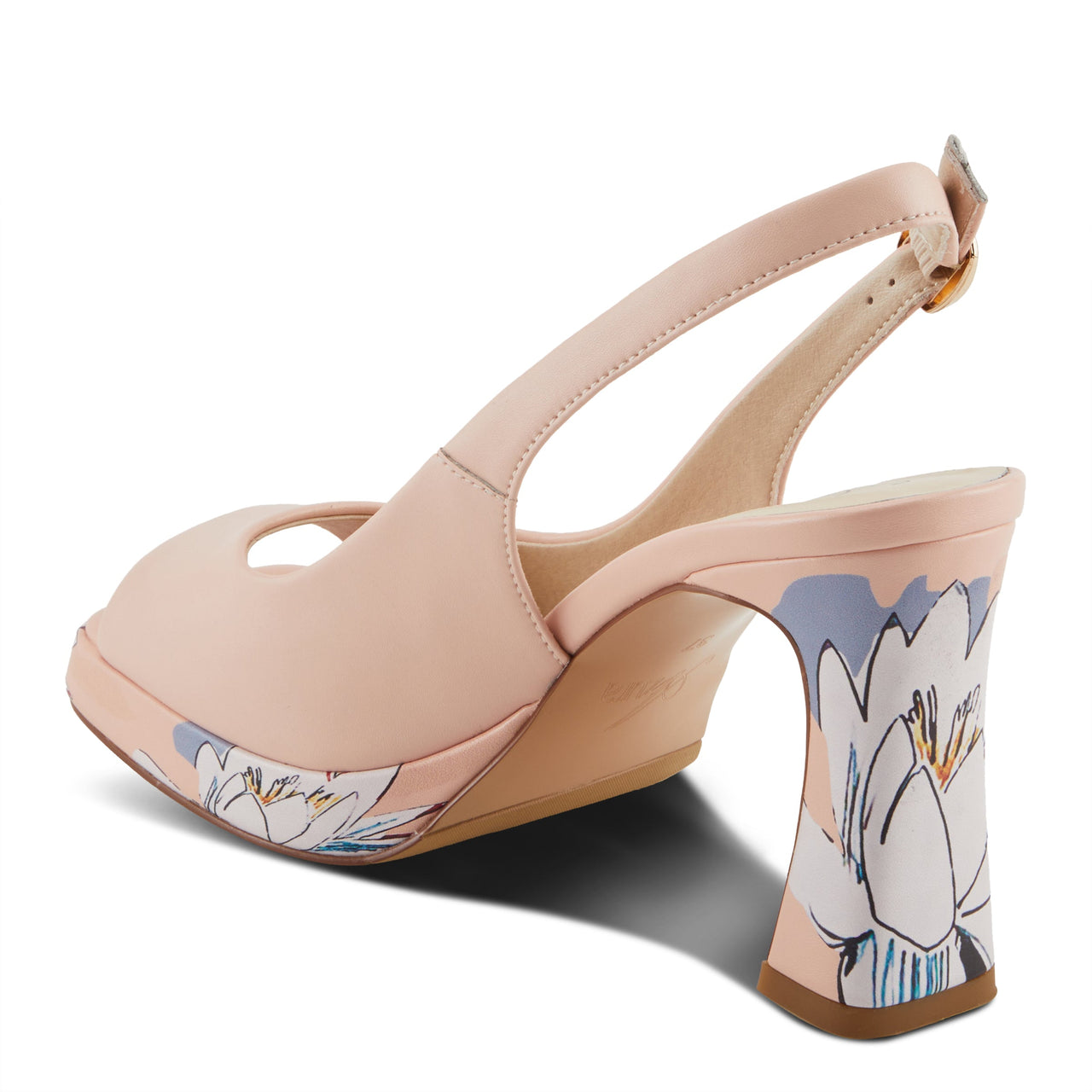 Beautiful and comfortable Spring Step Shoes Azura Stature Sandals in a soft, neutral tan color with intricate detailing and a supportive, cushioned footbed