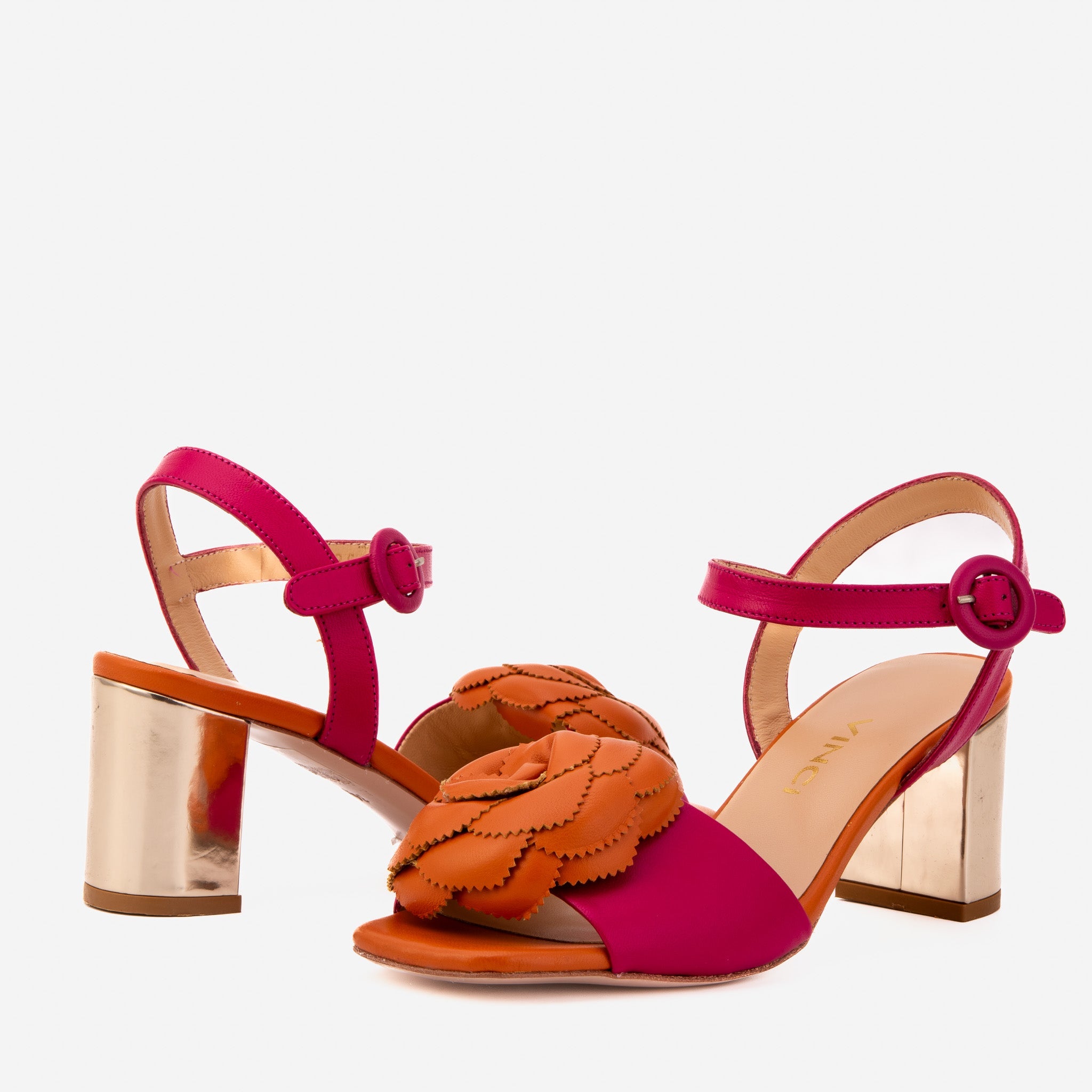 The Salerno Fuchsia Leather Women Sandal
