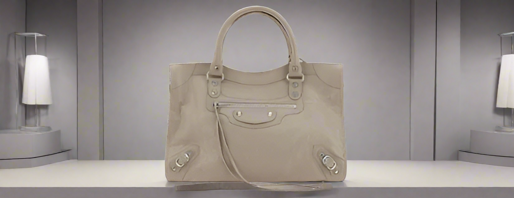 Balenciaga Le City Medium Handbag Lambskin Leather