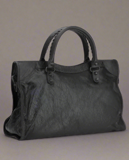 Balenciaga Le City Medium Shoulder Bag Lambskin Leather
