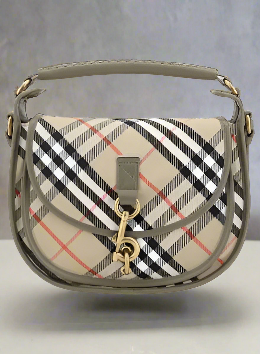 Burberry Clip Small Messenger Handbag Genuine Leather