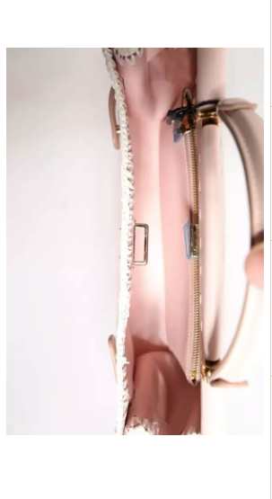 Dolce & Gabbana LIGHT PINK LOGO PLAQUE SOFT LEATHER STRAP CROSSBODY BAG