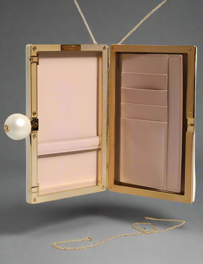 Dolce & Gabbana WHITE ROSE FLORAL FAUX PEARL MICROBAG CROSSBODY BAG