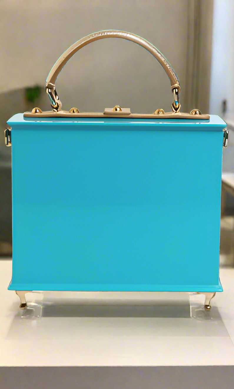 Dolce & Gabbana (Preloved)TURQUOISE MISS DOLCE TOP HANDLE BAG