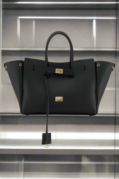 BALENCIAGA BLACK BEL AIR SMALL SHOULDER BAG