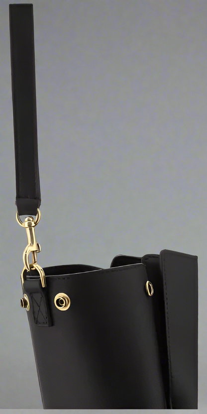 BALENCIAGA BLACK BEL AIR SMALL SHOULDER BAG