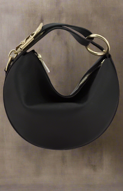 Burberry Hobo Bag With Equestrian Knight Clasp Women's Leather