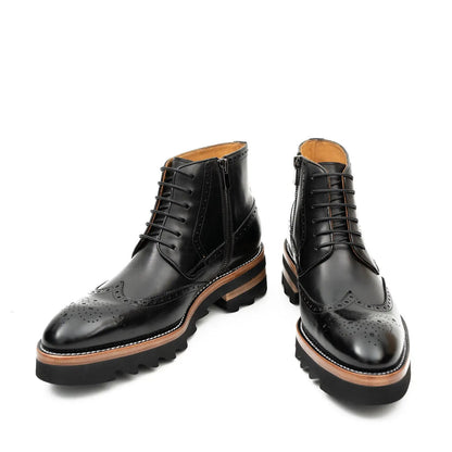 Dr Martens Side Zipper Martin Boots Leather Brown Ankle