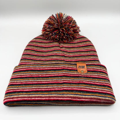 Haakwear – Traditional Pom Pom Beanie Multi Color Knit