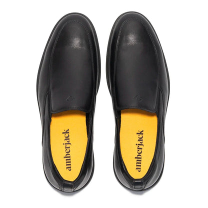 Amberjack Men's The Slip On Vegan Leather Obsidian