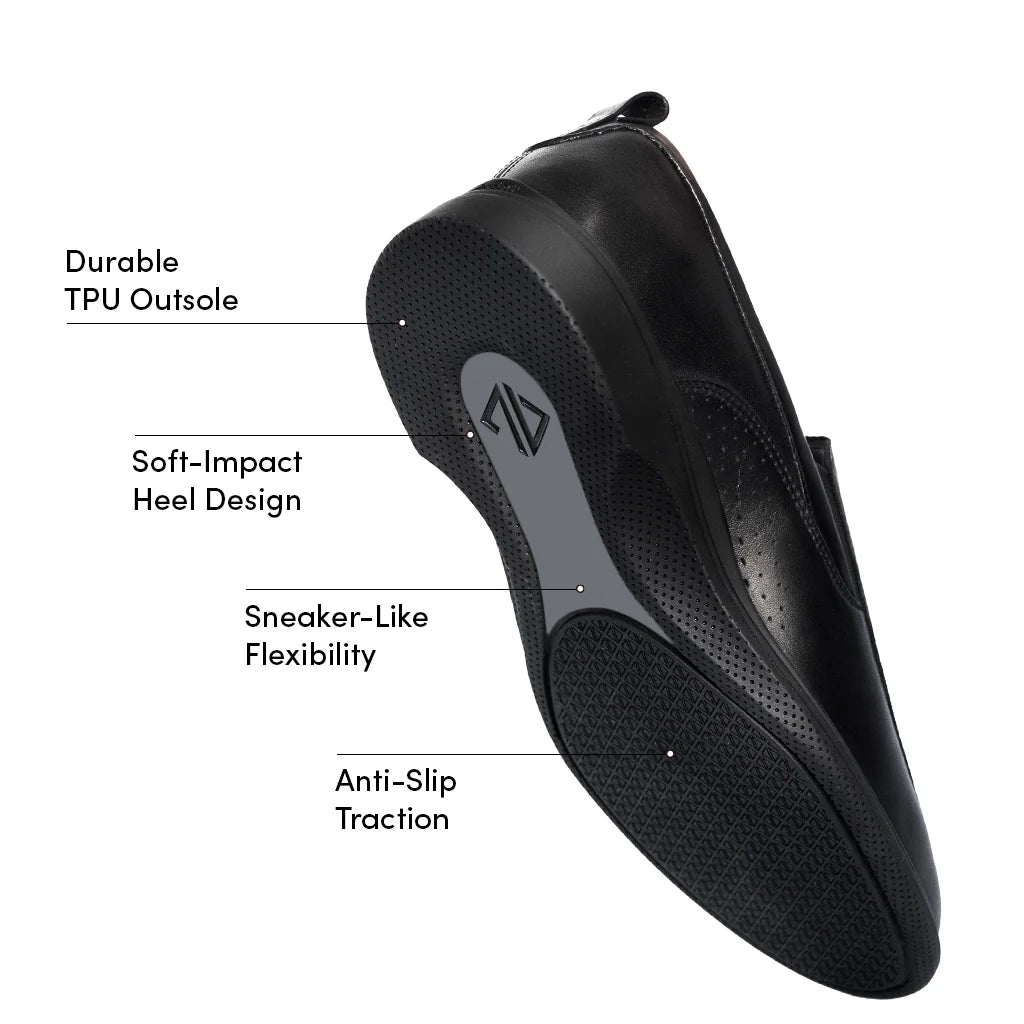 Amberjack Men's The Slip On Vegan Leather Obsidian