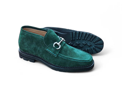 Carrucci Men's Horsebit Suede Ankle Boot Classic Style And Comfort