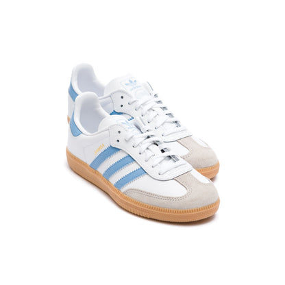 Adidas Samba OG Kids Shoes - White/Ash Blue