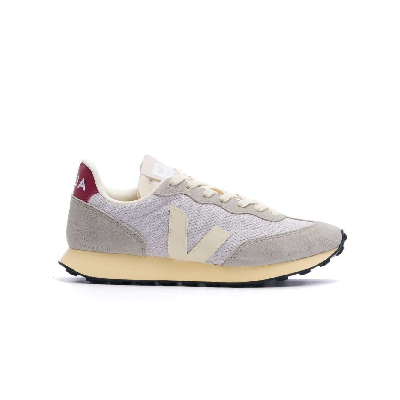 Veja Rio Branco II Alveomesh Shoe - Light Grey/Pierre/Marsala