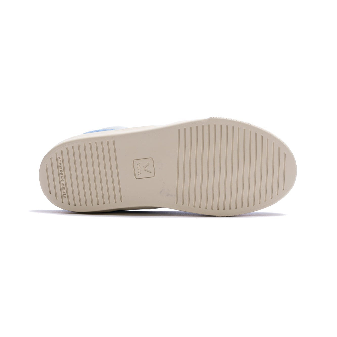 Veja Small V-10 Leather Kid's Shoe - Ice Multico Indigo