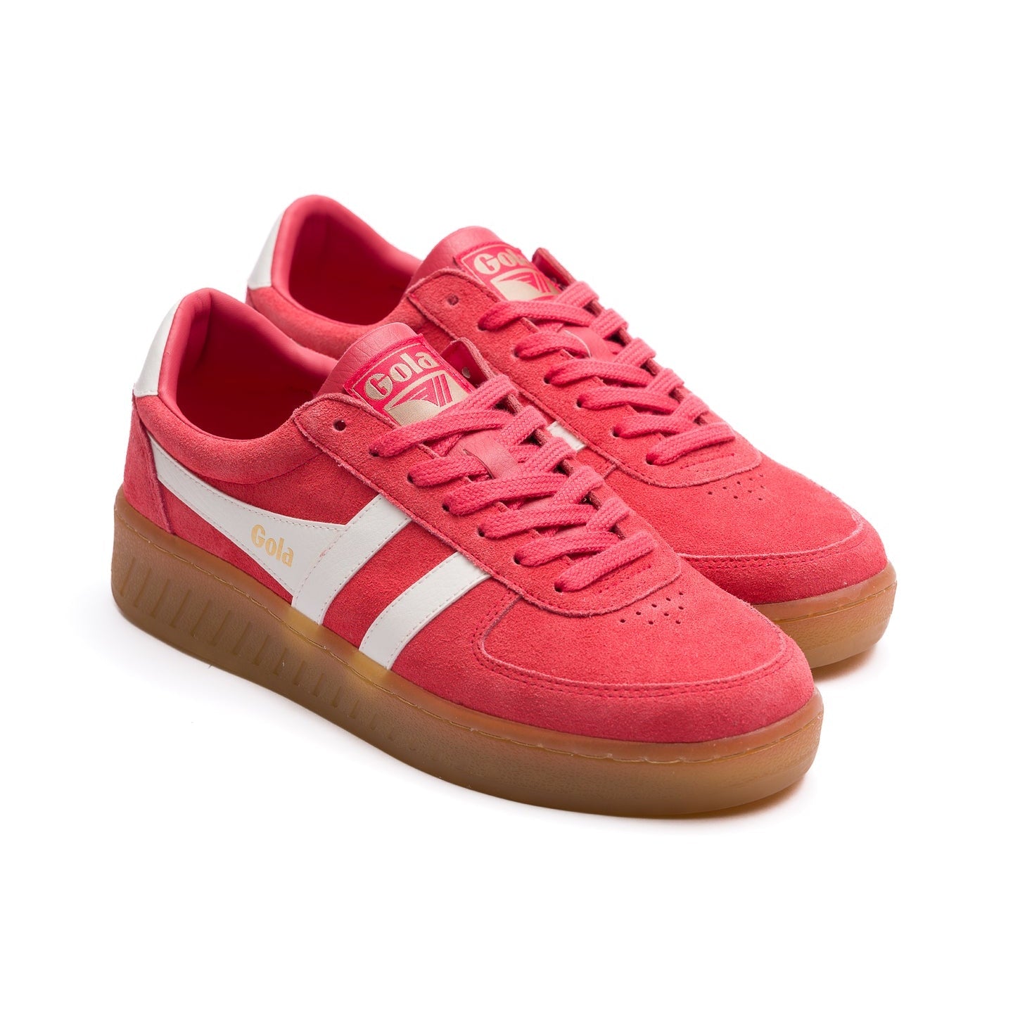 Gola Classics Women's Grandslam Suede Sneakers - Coral/Off White/Gum