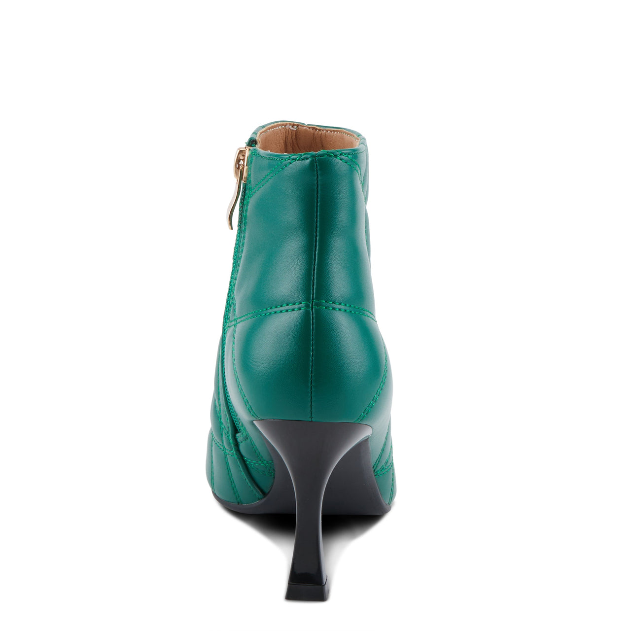  Front view of the sleek and elegant design of the boots