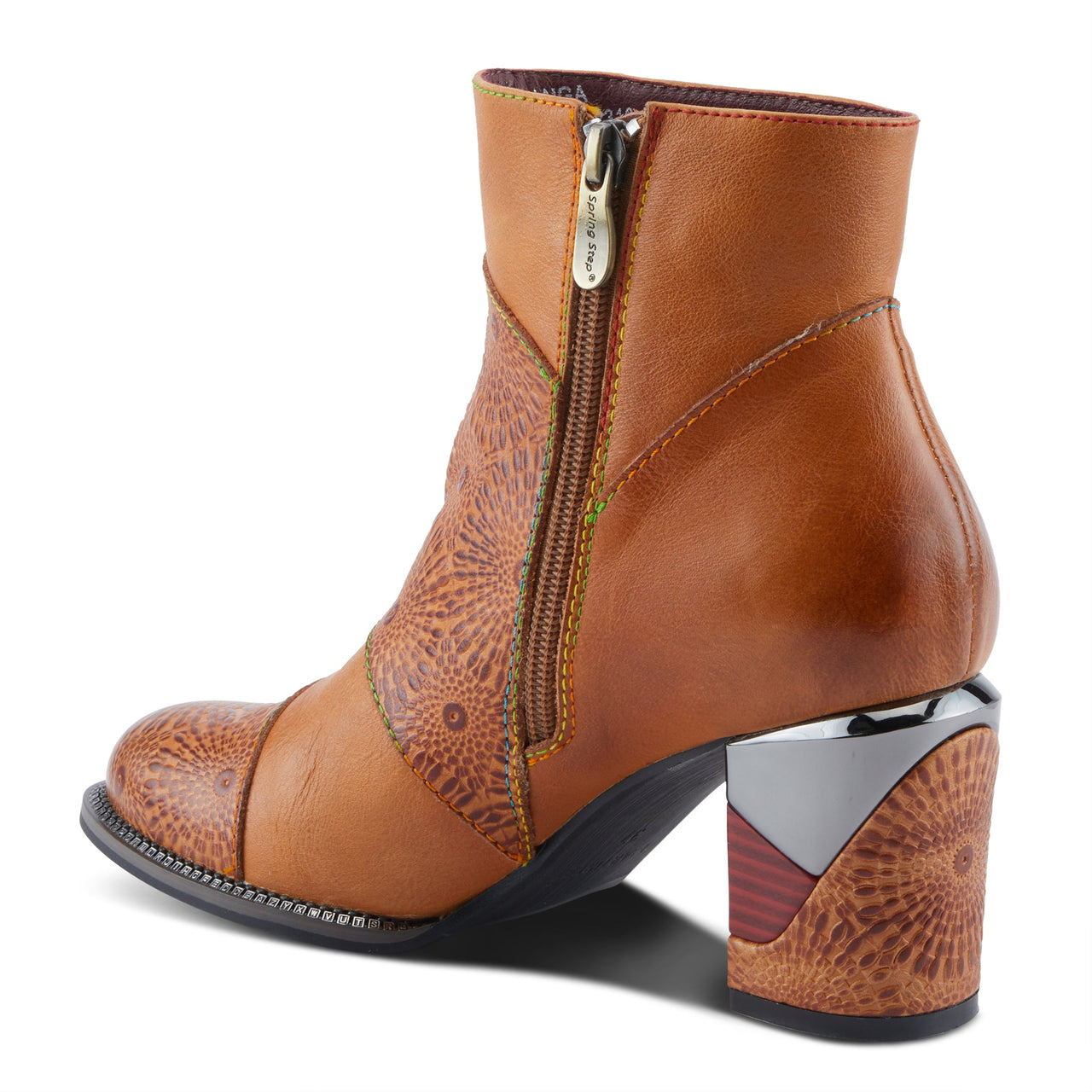 L'ARTISTE TOPANGA BOOTS featuring Hand-Painted Leather Upper and Side Zipper